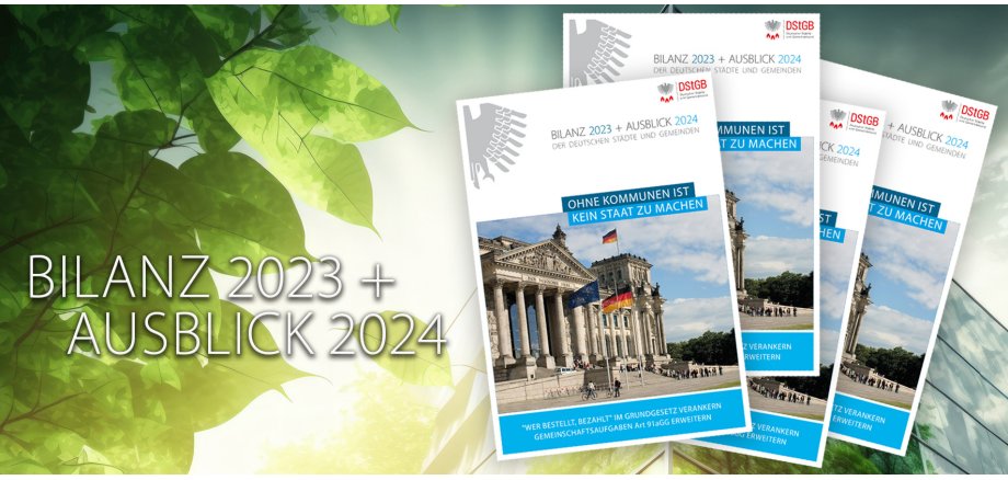 Fotocollage zur Veröffentlichung der DStGB-Dokumentation "Bilanz 2023 und Ausblick 2024".