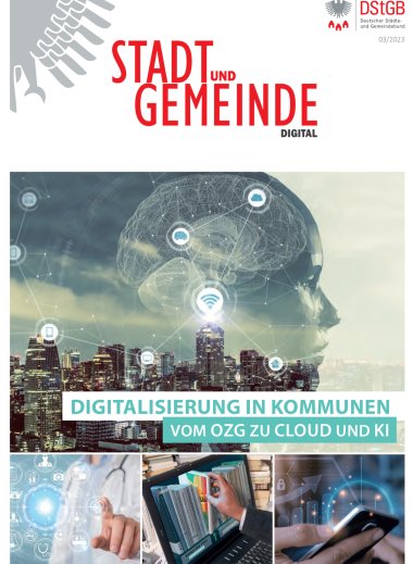Titel der Ausgabe Nr. 03-2023 der DStGB-Zeitschrift Stadt und Gemeinde digital