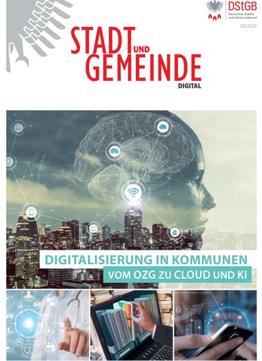 Titel der Ausgabe Nr. 03-2023 der DStGB-Zeitschrift Stadt und Gemeinde digital