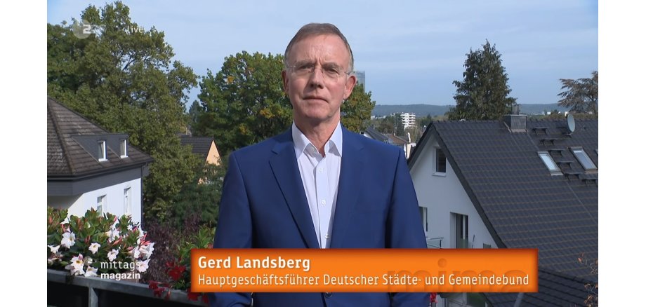 Dr. Gerd Landsberg, DStGB-Hauptgeschäftsführer, im Interview mit dem ZDF.