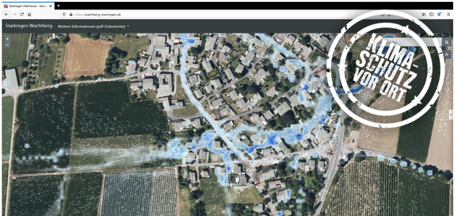 Abbildung 2: Starkregengefahrenkarte Abbildung 2: Starkregengefahrenkarte
