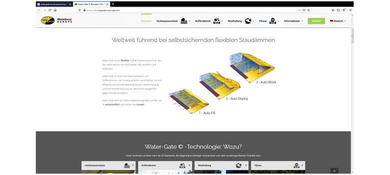 Abbildung 3: mobile Hochwasserschutzsperre; Quelle: https://de.megasecureurope.com/