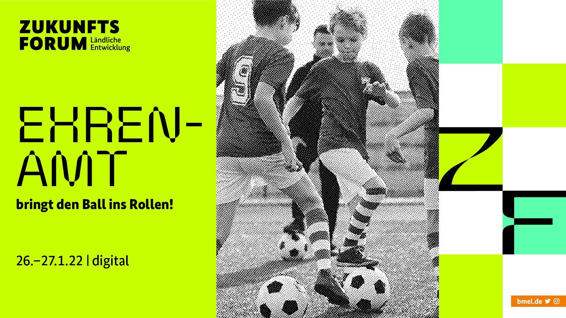 Zukunftsforum Ländliche Entwicklung vom 26. bis 27. Januar 2022, "Ehrenamt-bringt den Ball ins Rollen!" Zukunftsforum Ländliche Entwicklung vom 26. bis 27. Januar 2022, "Ehrenamt-bringt den Ball ins Rollen!", fußballspielende Jungs